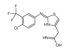 2-[2-[4-chloro-3-(trifluoromethyl)anilino]-1,3-thiazol-4-yl]acetamide Structure