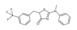 5-(3-(trifluoromethyl)benzyl)-2-(N-methyl-N-phenylamino)thiazol-4(5H)-one Structure