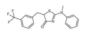 5-(3-(trifluoromethyl)benzyl)-2-(N-methyl-N-phenylamino)thiazol-4(5H)-one结构式