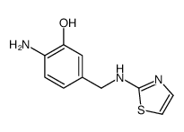 2-amino-5-[(1,3-thiazol-2-ylamino)methyl]phenol结构式