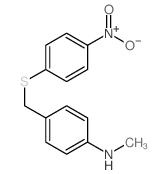 Benzenamine,N-methyl-4-[[(4-nitrophenyl)thio]methyl]- structure