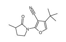 4-tert-butyl-2-(3-methyl-2-oxopyrrolidin-1-yl)furan-3-carbonitrile Structure