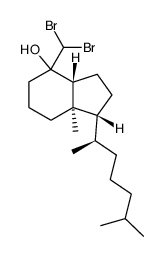 (1R,3aR,7aR)-4-(dibromomethyl)-7a-methyl-1-((R)-6-methylheptan-2-yl)octahydro-1H-inden-4-ol结构式