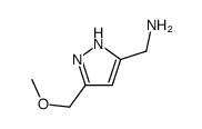 [5-(methoxymethyl)-1H-pyrazol-3-yl]methanamine结构式