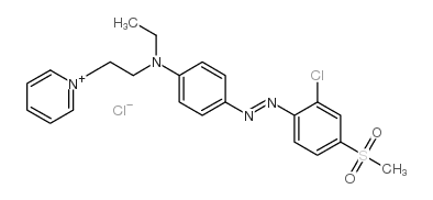 1-[2-[[4-[[2-chloro-4-(methylsulphonyl)phenyl]azo]phenyl]ethylamino]ethyl]pyridinium chloride Structure