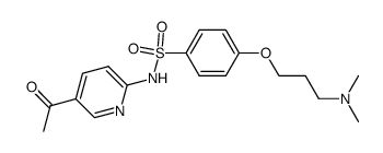 N-(5-Acetyl-pyridin-2-yl)-4-(3-dimethylamino-propoxy)-benzenesulfonamide Structure