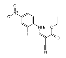 2-氰基-3-((2-碘-4-硝基苯基)氨基)丙烯酸乙酯结构式