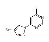 4-(4-溴-1H-吡唑-1-基)-6-氯嘧啶结构式