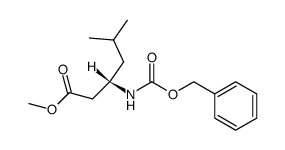 (S)-Methyl 3-(benzyloxycarbonylamino)-5-methylhexanoate结构式