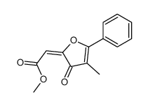 methyl 2-(4-methyl-3-oxo-5-phenylfuran-2-ylidene)acetate结构式