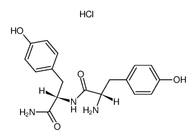 N-L-tyrosyl-L-tyrosine amide, hydrochloride结构式