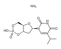 5-isopropyl-2'-deoxyuridine 3',5'-cyclic monophosphate ammonium salt结构式