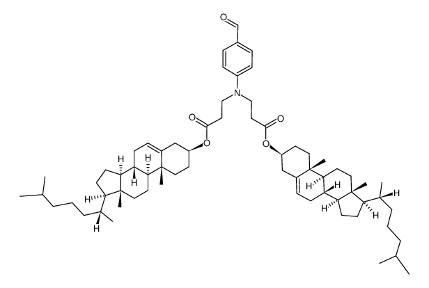 N,N-di(2-(cholesteryloxycarbonyl)ethyl)-4-formylaniline结构式