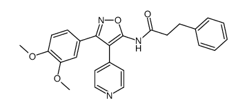 3-(3,4-Dimethoxyphenyl)-5-(3-phenylpropionylamino)-4-(4-pyridyl)isoxazole Structure