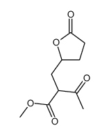 acetyl-2 (oxo-2 tetrahydrofurfuryl-5)-3 propionate de methyle Structure