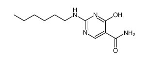 2-hexylamino-6-oxo-1,6-dihydro-pyrimidine-5-carboxylic acid amide结构式