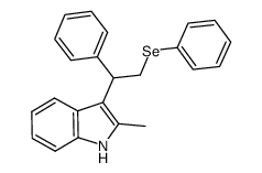 2-methyl-3-(1-phenyl-2-phenylselenoethyl)-1H-indole结构式