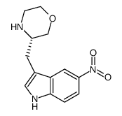 3-[(S)-morpholin-3-ylmethyl]-5-nitro-1H-indole结构式