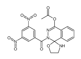 4'-acetoxy-2'-(3,5-dinitro-benzoyl)-2'H-spiro[oxazolidine-2,1'-phthalazine]结构式