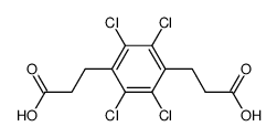 1,4-Bis-(2-carboxy-aethyl)-2,3,5,6-tetrachlor-benzol Structure