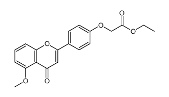 4'-Ethoxycarbonylmethoxy-5-methoxy-flavon结构式
