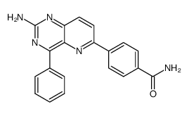 4-phenyl-6-(4-aminocarbonylphenyl)pyrido[3,2-d]pyrimidin-2-ylamine结构式