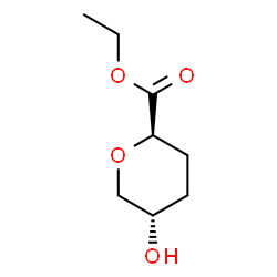 ethyl (2R,5S)-5-hydroxyoxane-2-carboxylate structure