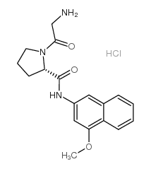 甘氨酸-脯氨酰-4-甲氧基-BETA-萘胺盐酸盐(-20°C)结构式