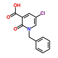 1-Benzyl-5-chloro-2-oxo-1,2-dihydro-3-pyridinecarboxylic acid Structure