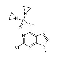 bis-aziridin-1-yl-phosphinic acid 2-chloro-9-methyl-9H-purin-6-ylamide Structure