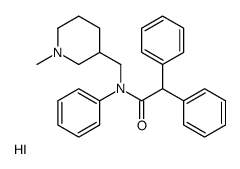 2,2-Diphenyl-N-((1-methyl-3-piperidyl)methyl)acetanilide hydriodide结构式