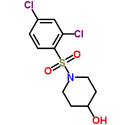 1-(2,4-Dichloro-benzenesulfonyl)-piperidin-4-ol结构式
