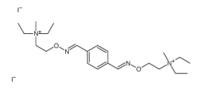 2-[(Z)-[4-[(Z)-2-[diethyl(methyl)azaniumyl]ethoxyiminomethyl]phenyl]methylideneamino]oxyethyl-diethyl-methylazanium,diiodide Structure
