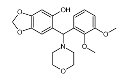 6-[(2,3-dimethoxyphenyl)-morpholin-4-ylmethyl]-1,3-benzodioxol-5-ol结构式