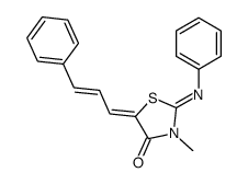 3-Methyl-5-cinnamylidene-2-(phenylimino)-4-thiazolidinone结构式