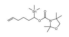 1-(trimethylstannanyl)hex-5-enyl 2,2,4,4-tetramethyl-1,3-oxazolidine-3-carboxylate Structure