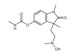 3-[2-(N-hydroxy-N-methylamino)ethyl]-1,3-dimethyl-5-(N-methylcarbamoyloxy)indol-2-(3H)-one Structure