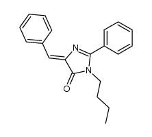 (Z)-4-benzylidene-1-butyl-2-phenyl-1H-imidazol-5(4H)-one Structure