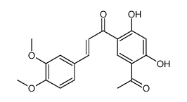 (E)-1-(5-acetyl-2,4-dihydroxyphenyl)-3-(3,4-dimethoxyphenyl)prop-2-en-1-one结构式