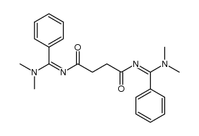(N1E,N4E)-N1,N4-bis((dimethylamino)(phenyl)methylene)succinamide Structure