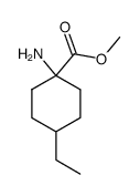 1-amino-4-ethyl-cyclohexanecarboxylic acid methyl ester Structure