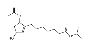 isopropyl 7-(5-acetoxy-3-hydroxycyclopent-1-en-1-yl)heptanoate结构式