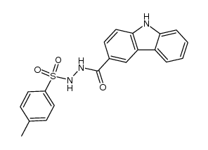 N-(carbazole-3-carbonyl)-N'-(toluene-4-sulfonyl)-hydrazine结构式