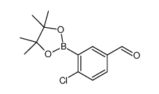 4-氯-3-(4,4,5,5-四甲基-1,3,2-二氧硼杂环戊烷-2-基)苯甲醛结构式