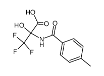 3,3,3-Trifluoro-2-hydroxy-2-(4-methyl-benzoylamino)-propionic acid结构式