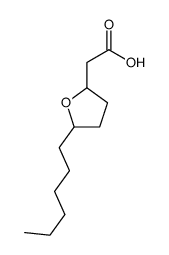 2-(5-hexyloxolan-2-yl)acetic acid Structure