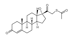 21-(Acetylthio)-17-hydroxy-4-pregnen-3,20-dion结构式