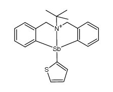 N-t-butyl-12-(2-thienyl)-5,6,7,12-tetrahydrodibenz[c,f][1,5]azastibocine结构式