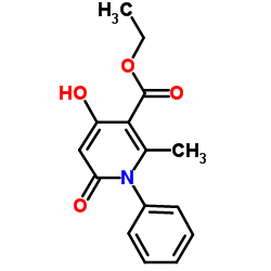1,6-Dihydro-4-hydroxy-2-methyl-6-oxo-1-phenyl-3-pyridinecarboxylic acid ethyl ester Structure