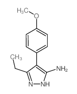 5-Ethyl-4-(4-methoxy-phenyl)-2H-pyrazol-3-ylamine Structure